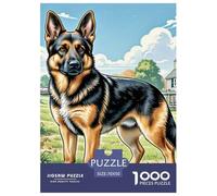 German Shepherd 1000 Piece Puzzle Educational Games Pet Dog Colourful,Fun,Challenging And Brainteasing Adults Jigsaw Puzzle Gifts for Men70x50cm/1000pcs