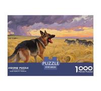 German Shepherd 1000 Piece Wildlife Paper Jigsaw Puzzle Colourful Beautiful Decoration for Adults And Kids 38x26cm/1000pcs