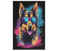 German Shepherd 1000 Piece Wooden Jigsaw Puzzles for Adults | Jigsaws 1000 Pieces for Kids | Jigsaw Puzzle Presents for Women | Puzzle | Adult Jigsaw (78×53cm)