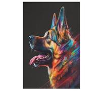 German Shepherd 1000 Piece Wooden Jigsaw Puzzles for Adults Puzzle Learning Educational Toys Family Games for Kids Jigsaws 78×53cm