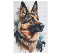 German Shepherd 1000 Piece Wooden Jigsaw Puzzles for Adults Puzzle Learning Educational Toys Family Games for Kids Jigsaws 78×53cm