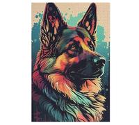 German Shepherd 1000 Piece Wooden Jigsaw Puzzles for Adults Puzzle Learning Educational Toys Family Games for Kids Jigsaws 78×53cm