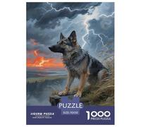 German Shepherd 1000 Pieces Jigsaw Puzzles For Adults Challenging Game Stress Relieving Entertainment Cultivate The Spirit of Teamwork for The Whole for Women, Gifts for Men 70x50cm/100
