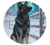 German Shepherd 1000 Pieces Pet Jigsaw Puzzles Colourful Educational Games for Adults And Kids 1000pcs (67.5x67.5cm)
