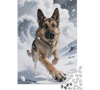 German Shepherd 1000 Pieces Puzzles Challenging And Brainteasing Puzzle Jigsaw Puzzles Colourful Brainteasing Home Decoration 1000pcs (75x50cm)
