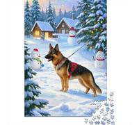 German Shepherd 1000 Pieces Puzzles Challenging And Brainteasing Puzzle Jigsaw Puzzles Colourful Creative for Adults Teens 1000pcs (75x50cm)