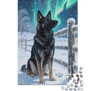 German Shepherd 1000 Pieces Puzzles Challenging And Brainteasing Puzzle Jigsaw Puzzles Colourful Unique for Adults Teens 1000pcs (75x50cm)