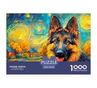 German Shepherd 1000 Puzzles Adults Puzzle Adults Puzzle Gifts Birthday Home Decoration Challenge High Difficulty 70x50cm/1000pcs