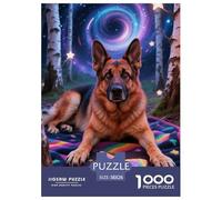 German Shepherd 1000pcs Paper Jigsaw Puzzles 100% Recycled Cardboard Beautiful Decoration for Adults And Kids 38x26cm/1000pcs