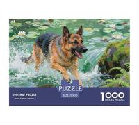 German Shepherd 1000pcs Paper Jigsaw Puzzles Wildlife 100% Recycled Cardboard Beautiful Decoration for Adults And Kids 70x50cm/1000pcs