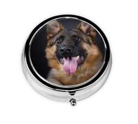 German Shepherd 3Meta Pill Box 3 Compartment Medicine Case,Portable Organizer
