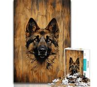 German Shepherd Adult Jigsaw Puzzles 1000 Pieces,Staycation Kill Time Every Piece Is Unique - Challenging Family Fun Game 38x26cm
