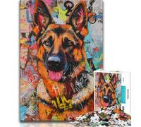 German Shepherd Adult Puzzles 1000 Pieces,Challenging To Complete But Fun And Humorous Birthday Present,Gifts,Wall Art (75x50cm)