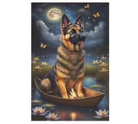 German Shepherd Adults Kids Puzzle Jigsaw 1000 Pieces Jigsaw Jigsaw Educational Toy Game Family Decoration (78×53cm)