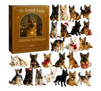 German Shepherd advent 2025,2D Acrylic Dog Advent Ornament, 24 Days Christmas Countdown Calendar With Cute Dog Ornaments For Home Living Room Family Adults Kids Vacation Holiday