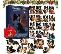 German Shepherd Advent Calendar 2025, 24 Days Christmas Countdown Calendar with 24 Different Cute German Shepherd Ornaments, Realistic Design Dog Advent Calendar for Dog Lovers Home Decor (#B,3D)