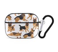 German Shepherd AirPods Pro Protective Case Cute Earphone Protective Covers with Keychain Ring - Compatible with AirPod Pro 2nd / 1st Generation