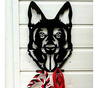 German Shepherd Alsatian Dog Lead Hook Holder Pet Leash Coat Hanger Dog Accessories Collar Wall Storage Dog Portrait Dog Lover Owner Gift New Puppy Pet Birthday Present Dog Ornament