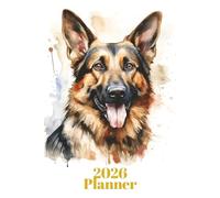 German Shepherd Alsatian Planner For 2026 - One Week To Two Pages - A5 (9" x 6") Diary: 200 Pages To Organise Your Life - German Shepherds On 200 Pages