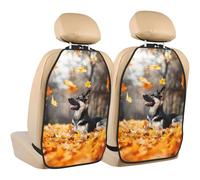 German Shepherd And Falling Leaves,2 Pack Car Seat Kick Mats Back Seat Protector Durable Back Seat Organiser