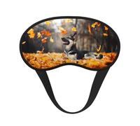 German Shepherd and Falling Leaves, Full Eye Covers Light Blocking Eye Masks Blackout Sleep Eye Muffs