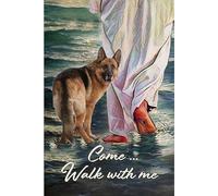 German Shepherd And Jesus Come Walk With Me 1000 Piece Wood Puzzle For Adults Jigsaw Puzzles Educational Challenge DIY Game Home Wall Art Decoration