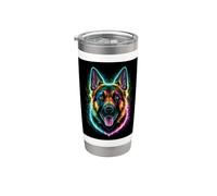German Shepherd as a Cartoon Design Stainless Steel Insulated Tumbler