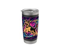 German Shepherd as a Cartoon Design Stainless Steel Insulated Tumbler