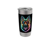 German Shepherd as a Cartoon Design Stainless Steel Insulated Tumbler