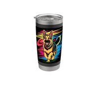 German Shepherd as a Cartoon Design Stainless Steel Insulated Tumbler