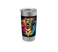 German Shepherd as a Cartoon Design Stainless Steel Insulated Tumbler