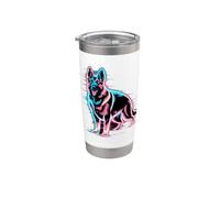 German Shepherd as a Cartoon Design Stainless Steel Insulated Tumbler