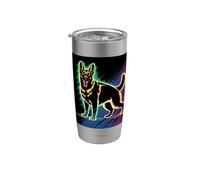 German Shepherd as a Cartoon Design Stainless Steel Insulated Tumbler