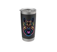 German Shepherd as a Cartoon Design Stainless Steel Insulated Tumbler