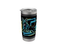 German Shepherd as a Cartoon Design Stainless Steel Insulated Tumbler