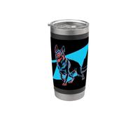 German Shepherd as a Cartoon Design Stainless Steel Insulated Tumbler