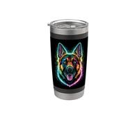 German Shepherd as a Cartoon Design Stainless Steel Insulated Tumbler