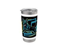 German Shepherd as a Cartoon Design Stainless Steel Insulated Tumbler