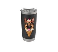 German Shepherd as Waffle ice Cream Stainless Steel Insulated Tumbler