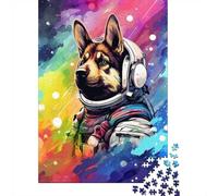 German Shepherd Astronaut-5 1000 Piece Jigsaw Puzzle, Pet Lover Challenge for Quiet Evenings 70x50cm/1000pcs