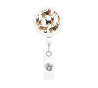 German Shepherd Badge Reels Retractable Badge Holder Cute Nurse Badge Reel Name Decorative Badge Clip ID Card Holders for Office Worker Doctor Nurse