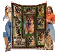 German Shepherd Blanket, Fleece Throw Blanket for Couch Bed, Soft Cozy Lightweight Warm Flannel Blankets and Throws for Sofa Living Room Decor, 50" x 60" Throw Size