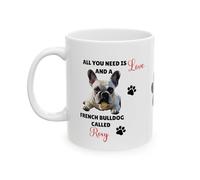 German Shepherd, Border Collie, French Bulldog, All You Need is Love persoanlised Mugs, Animal Lover, Dogs (French Bulldog)