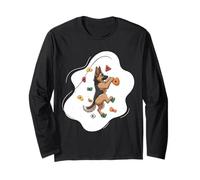 German Shepherd Bouldering Dog Wall Climbing Long Sleeve T-Shirt