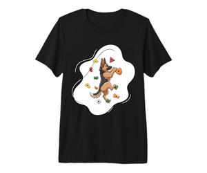 German Shepherd Bouldering Dog Wall Climbing Premium T-Shirt