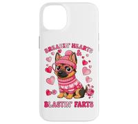 German Shepherd Breaking Hearts Blasting Fart Valentines Day Case for iPhone 14 Plus
