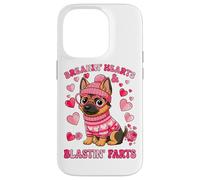 German Shepherd Breaking Hearts Blasting Fart Valentines Day Case for iPhone 14 Pro
