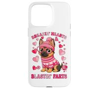 German Shepherd Breaking Hearts Blasting Fart Valentines Day Case for iPhone 15 Pro Max