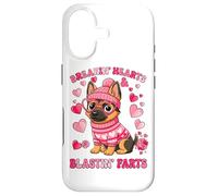 German Shepherd Breaking Hearts Blasting Fart Valentines Day Case for iPhone 17