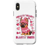 German Shepherd Breaking Hearts Blasting Fart Valentines Day Case for iPhone X/XS